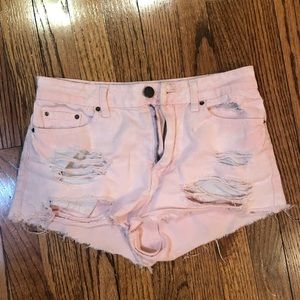 Urban Outfitters Pink Jean Short